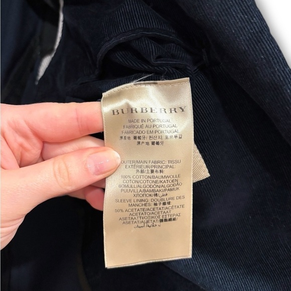 Burberry Men's Corduroy Navy Blue Blazer Jacket Size 44R - Picture 8 of 8